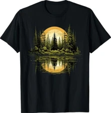 Nature Reflection Forest Trees Outdoor Wildlife Unisex T-Shirt