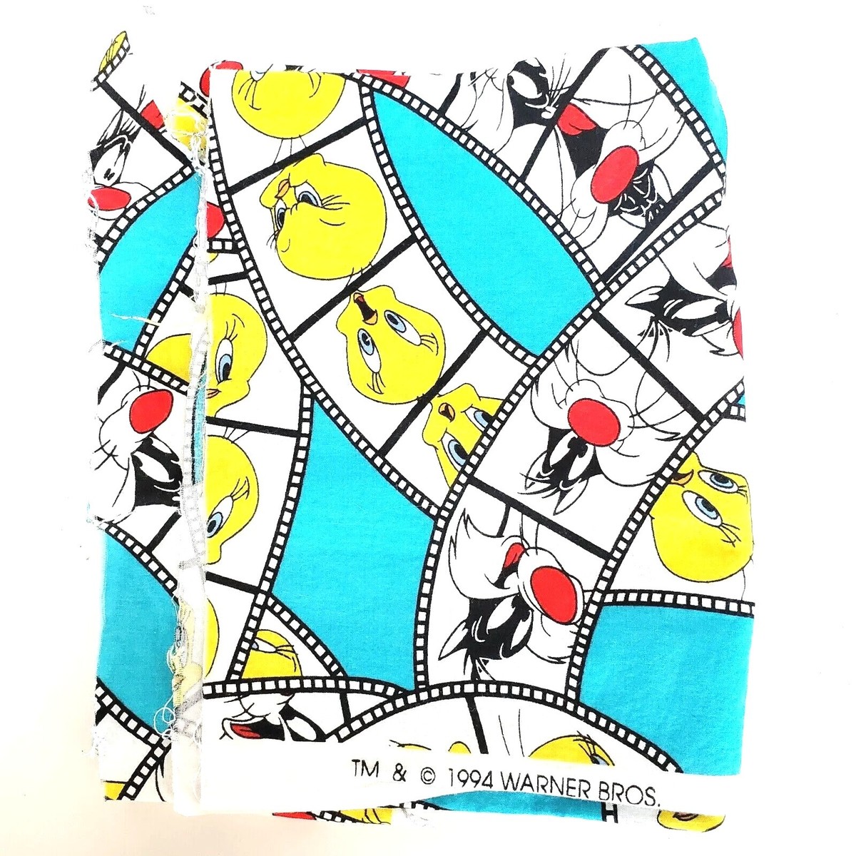 Vintage 1994 Warner Bros Tweety Bird Looney Tunes Fabric 3/4 Yard