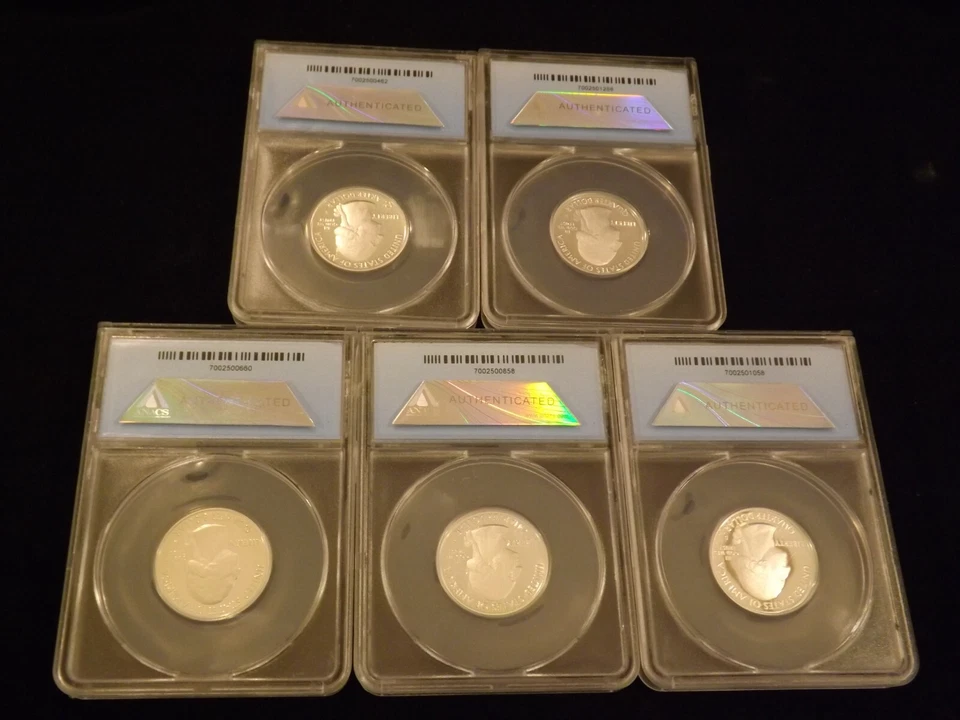 2011 -S Quarter 5 Coin SILVER Set ANACS PR 70 DCAM - Image 2 of 2