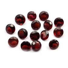  WHOLESALE NATURAL GARNET FACETED ROUND SHAPE LOOSE GEMSTONE