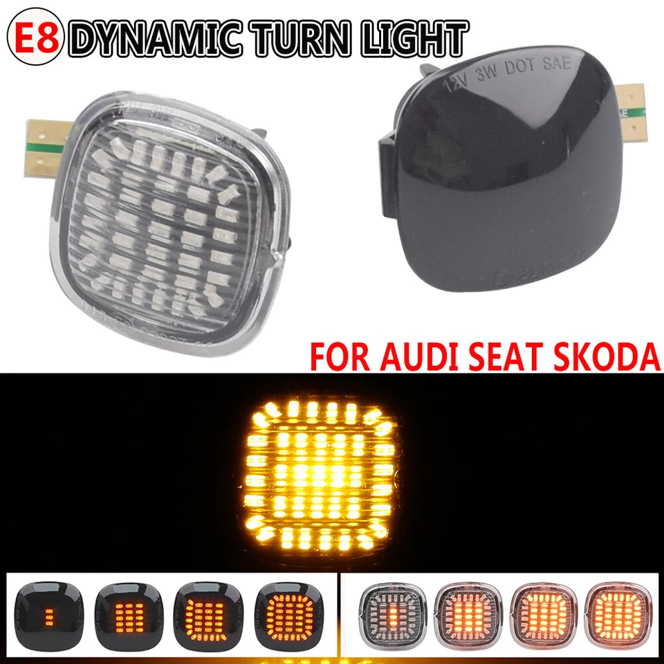 Luz de giro LED para SEAT León Ibiza Audi A3 Skoda Octavia Foto 3 de 4