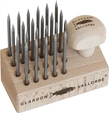 GLARDON-VALLORBE SWISS DIAMOND SETTING BEADING TOOLS SET of 23 JEWELRY BEADERS 
