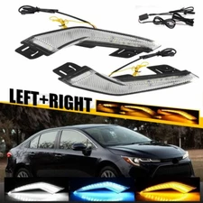 Bumper LED DRL Daytime Running Lamps Fog Light For Toyota Corolla 20-21 L LE XLE