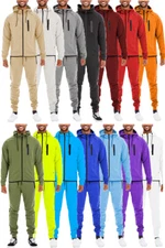Men’s Tracksuit Set – Tech Fleece Track Suit Hooded Jacket and Pant Set S-3XL 