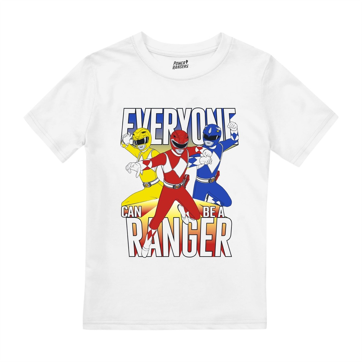 Power Rangers Boys T-Shirt Everyone Can Be A Ranger Top Tee 5-10