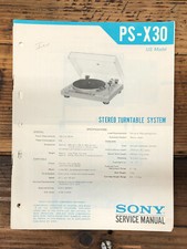 Sony PS-X30 Record Player / Turntable Service Manual Original