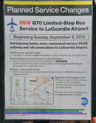 NY SUBWAY MAP ALERT AD laminated 23x17