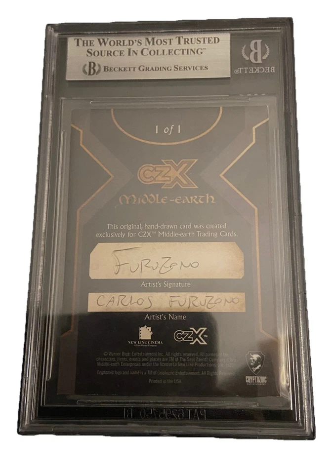 Tarjeta de boceto 2022 Cryptozoic Ian McKellen GANDALF Señor de los Anillos BGS 8,5 1/1 Foto 2 de 2