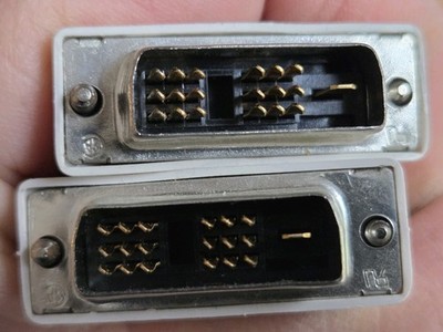 DVI-D Dual-Link Kabel Stecker/Stecker schwarz Stecker weiß 2 Meter