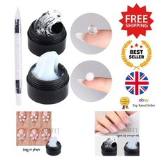Acrylic Gel - Crystal Soft Nail Extension with Flower Sculpting Pen - Manicure