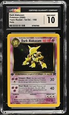 CGC 10 GEM MINT Dark Alakazam 1/82 Team Rocket 1st Edition Holo Pokemon Card
