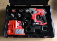 Milwaukee , M12 CH SDS+ Hammer Drill + 4,0Ah+ 2x2,0Ah Batteries, Charger & Case