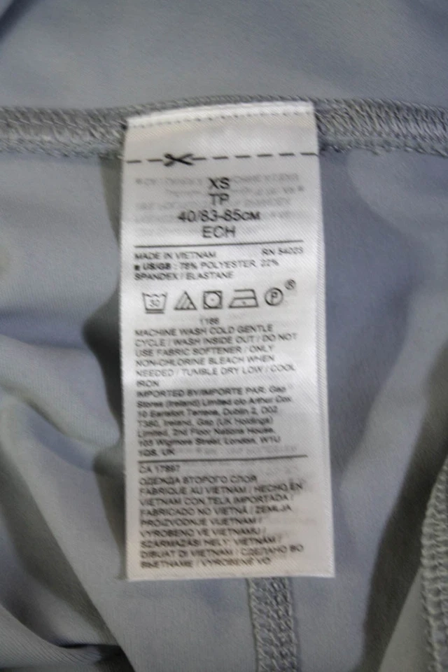 BR Estándar Mujer Tiro Alto Elastizado Tejido Tobillo Leggings Gris Talla Extra Pequeña Foto 4 de 4