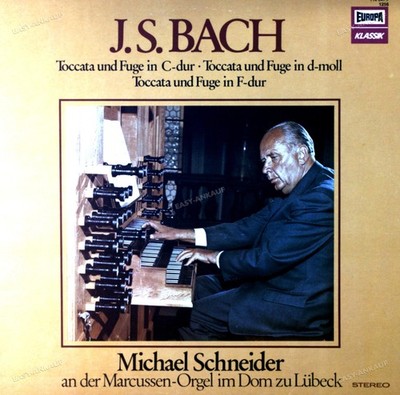 Bach / Schneider - Toccata Und Fuge In C-dur, In D-moll In F-dur LP (VG/VG) .*