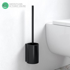 Keuco Plan Wall Mounted Toilet Brush & Holder Black