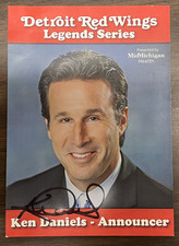 Ken Daniels Signed Autographed 5x7 Photo Detroit Red Wings RARE