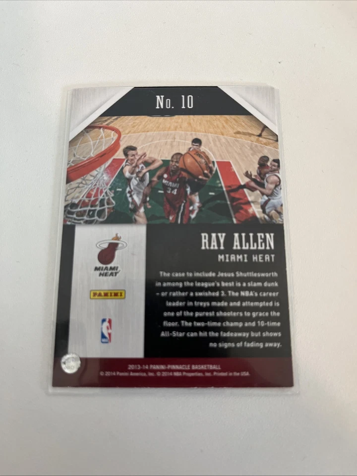 Ray Allen Heat 2013-14 Pinnacle Awaiting The Call prueba de artista rojo #10 Foto 2 de 2