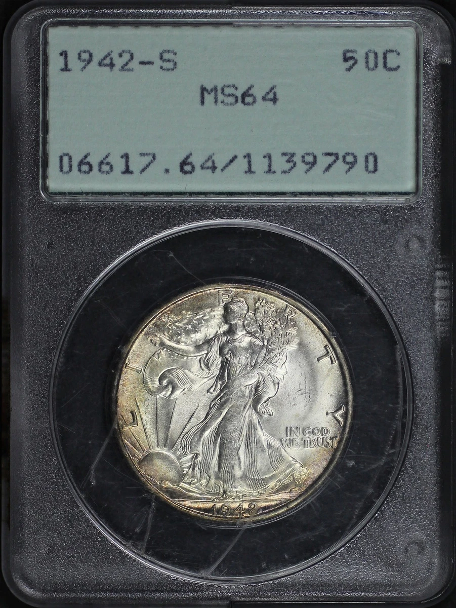 1942 Year Grade MS 64 Liberty Walking Half Dollars (1916-1947) for