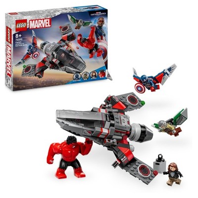 Lego 76292 Marvel Captain America vs. Red Hulk Battle Set mit 4 Superhelden M...