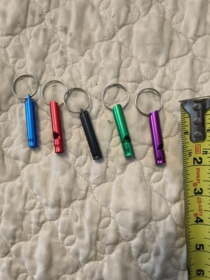 Small Keychain Whistles. 5 In A Pack. $2.00 Shipping. Made In The USA. New