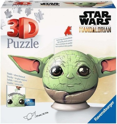 NEW Ravensburger 72 Pieces Jigsaw 3D Puzzle Disney Star Wars Grogu Puzzle Ball
