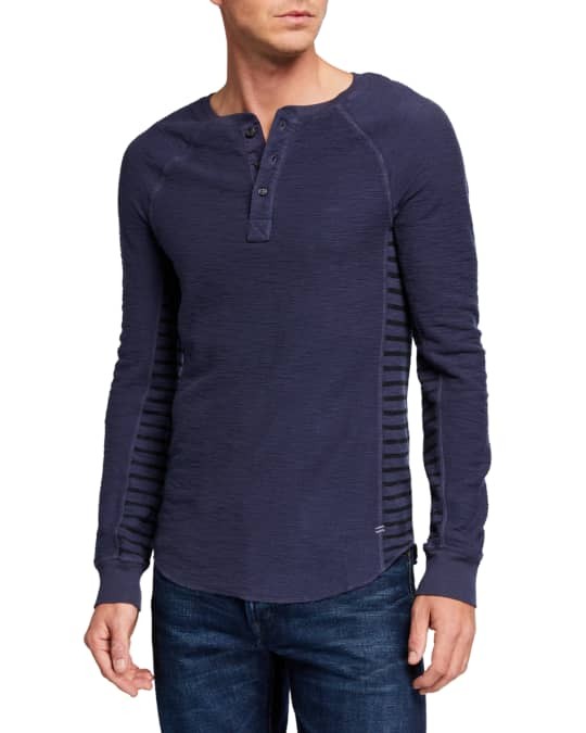 Мужские футболки с длинным рукавом Mills Supply Point Sur в цвете Mood Indigo Blue-XL