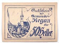1920 Austria Regau Notgeld 50 Heller Note (2754)