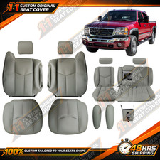 2003-2006 For Gmc Yukon Sierra Silverado Factory Style Full Kit Seat Covers Gray