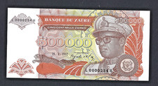 BANQUE DU ZAIRE 500000 ZAIRES 15/03/1992 qFDS aUNC