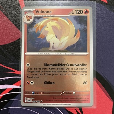 Pokémon Vulnona   020/132   Mega-Entwicklung   Reverse Holo   Deutsch   NM