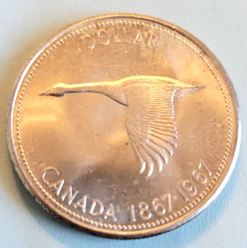 Canada Goose Silver Dollar Bicentennial 80% Silver Excellent not 90% Near UNC
