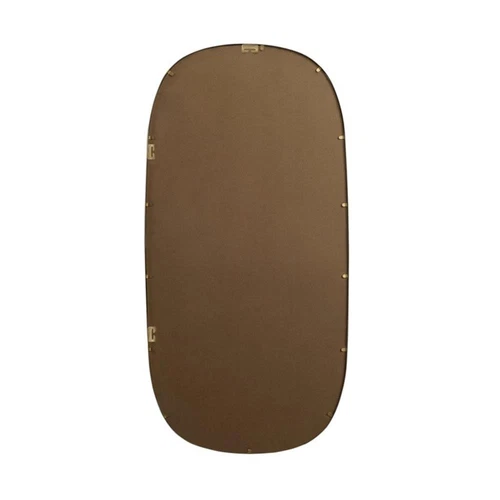 Elegant Decor Brynn 30x60" Oval Modern Metal Wall-Mounted Mirror in Brass - Picture 6 of 11