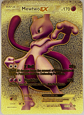 Pokemon Mewtwo-EX Gold Foil Full Art Secret Raro 98/99 Prossimi Destini 2012