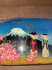Vtg 1950s Memory Of Japan Chrome Cigarette Case & Lighter Souvenir Mt. Fuji  — photo 2