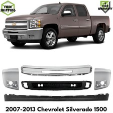 Front Bumper Chrome Valance Air Dam Kit For 2007-2013 Chevrolet Silverado 1500 Front Bumper Chrome Valance Air Dam Kit For 2007-2013 Chevrolet Silverado 1500