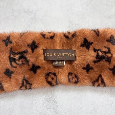 Louis Vuitton M72245 Escharp Vizon Mink 100% Fur Scarf Brown 44.9