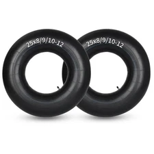 25 x 8/9/10-12 Heavy-Duty Butyl Inner Tubes, 2-Pack for ATVs, Trailers, Golf