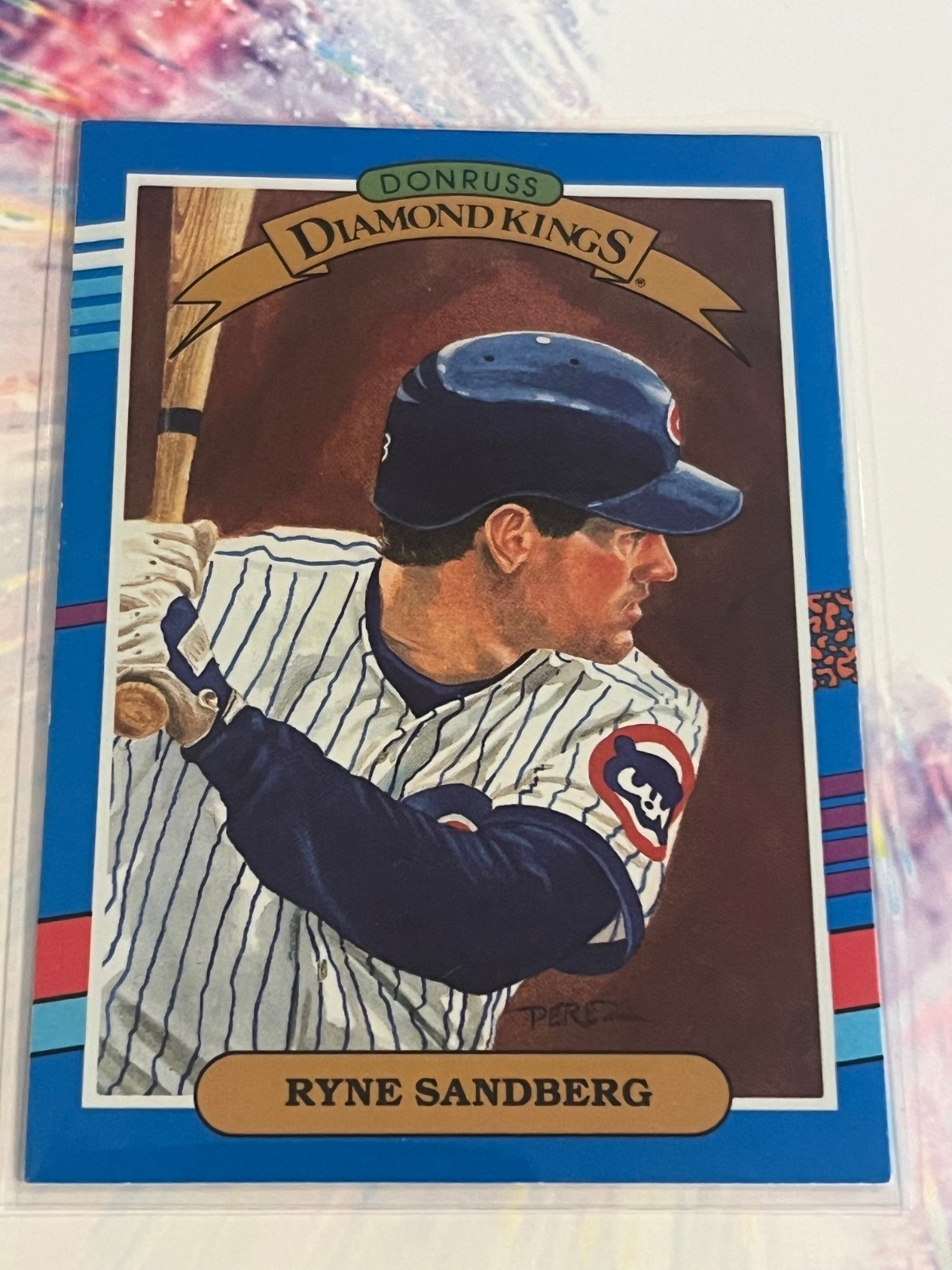 Ryne Sandberg Cards x2: '91 Donruss (Diamond King)  & '97 Pinnacle Inside. HOFer