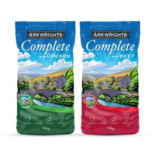 Arkwrights Complete Dry Dog Food 2 pack (30kg) - 1 x 15kg Chicken 1 x 15kg Beef 1.34 per kilo
