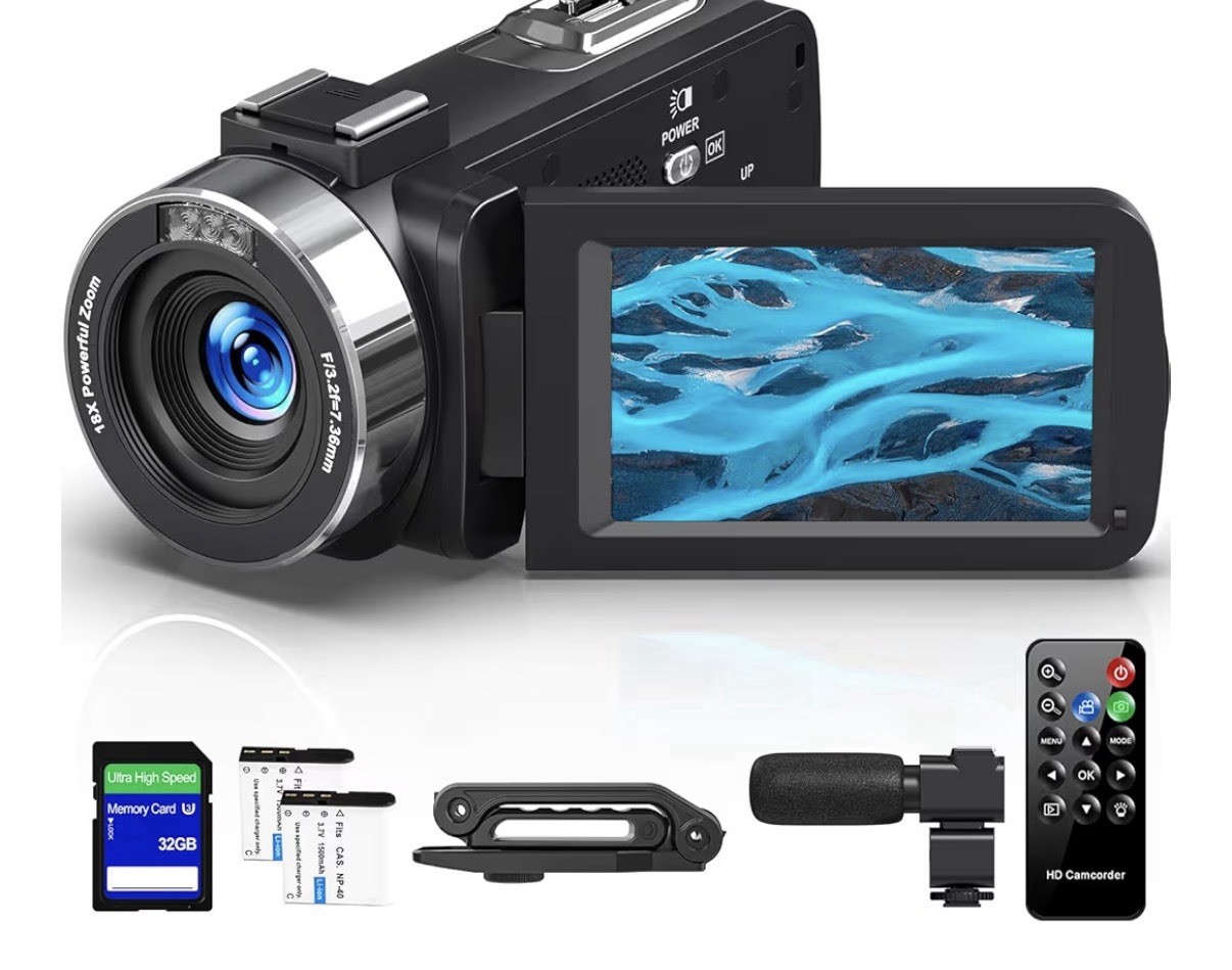 Video Camera 64mp Vlogging Camera Youtube Video Recorder Cam