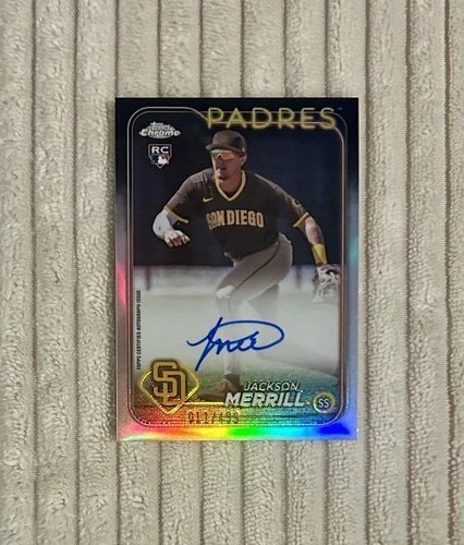 2024 Topps Chrome Jackson Merrill Rookie RC Auto Refractor #/499
