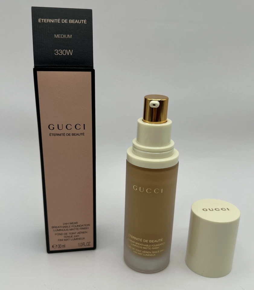 Gucci Foundation 24 Hour Full Coverage Luminous Matte Medium 330W NIB 1 oz /30ML - Image 4 of 4