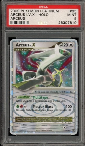 Pokemon Arceus Lv.X Platinum Arceus Holo Ultra Rare #95 PSA 9 Mint