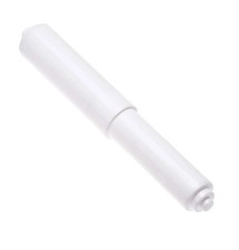 QUALITY TOILET ROLL HOLDER ROLLER White Replacement Spindle Spring Standard Size