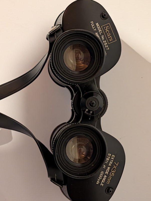 rmk99 VTG Sears 7X35mm Extra Wide Angle Coated Binoculars  #2527 