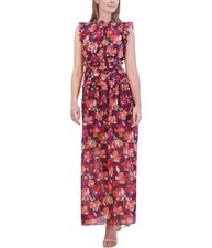 Vince Camuto Womens Ruffled Chiffon Maxi Dress