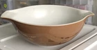 Pyrex 444 Cinderella 4 Quart Bowl - Woodland Brown & Gold