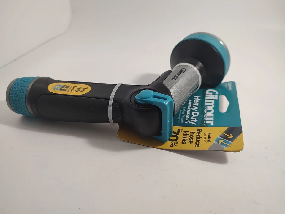 Gilmour Heavy Duty Water Nozzle Swivel Connect Metal 8-Pattern Thumb Control - Image 4 of 4