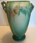 Roseville Pine Cone Green 1936 Vintage Art Pottery Ceramic 11” Vase 709-10