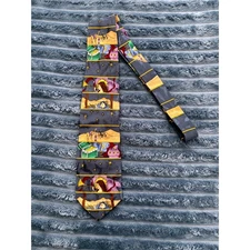 Eagles Wings Nativity Scene Christmas Tie Silk Blend Grey  Angels Shepherds